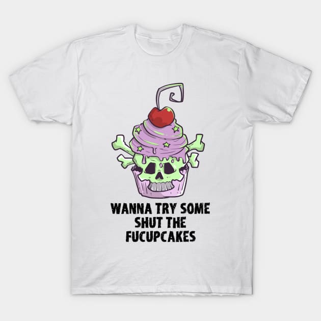 Pastel Goth Cupcake Meme Kawaii Gothic Sarcastic Eboy Egirl T-Shirt by TellingTales